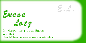 emese lotz business card